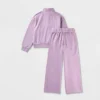 Girls' Adaptive French Terry Sweater Top & Bottom Set - Cat & Jack™ Mauve Purple -CAT & JACK Shop GUEST 5272ed7c f547 4db1 b2f8 9919f33b3909