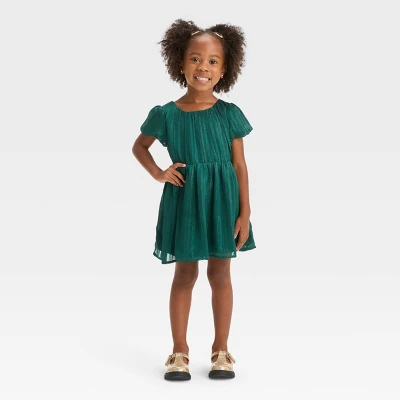 Toddler Girls' Casual Dress - Cat & Jack™ Green 3 Toddler Girls' Casual Dress - Cat & Jack™ Green - Image 3