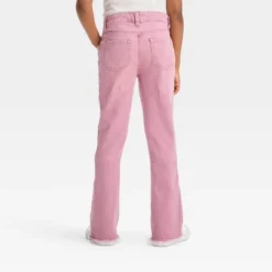 Girls' Button Fly Flare Jeans - Cat & Jack™ Pink