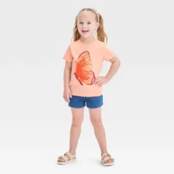 Toddler Girls' Butterfly Graphic T-Shirt - Cat & Jack™ Peach Orange 6 Toddler Girls' Butterfly Graphic T-Shirt - Cat & Jack™ Peach Orange -CAT & JACK Shop GUEST 591cd46e 495a 4632 8e4f ad2e360c011b