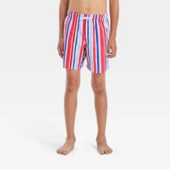 Boys' Multi Striped Swim Shorts - Cat & Jack™ Blue -CAT & JACK Shop GUEST 5921f19f 168a 43bc 97e2 ba3df5de7023
