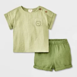 Baby Boys' 2pc Smiley Embroidered Pocket Gauze Shorts Set - Cat & Jack™ Green 7 Baby Boys' 2pc Smiley Embroidered Pocket Gauze Shorts Set - Cat & Jack™ Green -CAT & JACK Shop GUEST 59de2eb7 dbe8 4f48 b4b2 0dca2a254c27
