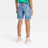 Girls' Destructed Relaxed Midi Jean Shorts - Cat & Jack™ Medium Wash -CAT & JACK Shop GUEST 59de9587 455c 496a 81fc 0dc8c24f51ed