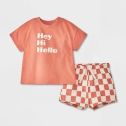 Baby Hey Hi Hello Top & Bottom Set - Cat & Jack™ Rust/Orange -CAT & JACK Shop GUEST 5b3c0886 b956 4223 8748 49e0a9c2a48d