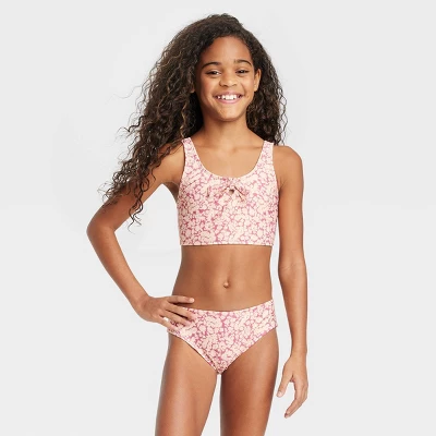 Girls' Floral Print Bikini Set - Cat & Jack™ 3 Girls' Floral Print Bikini Set - Cat & Jack™ - Image 3