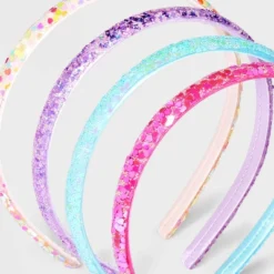 Girls' 4pk Heart And Butterfly Glitter Headband Set - Cat & Jack™: Hair Styling Accessories, All Hair Types, Plastic, Recycled Polyester -CAT & JACK Shop GUEST 63923343 5ca9 43a4 830b 25ab27c9adb9