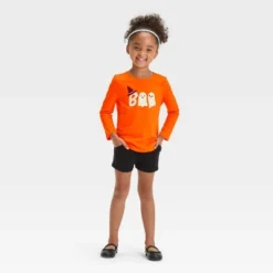 Toddler Girls' Halloween Ghost Long Sleeve T- Shirt - Cat & Jack™ Dark Orange -CAT & JACK Shop GUEST 65ff341f 022a 4555 bdb4 be4e6f8288c9