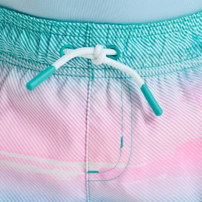 Toddler Boys' Scenic Beach Swim Shorts - Cat & Jack™ Pink/Blue 2 Toddler Boys' Scenic Beach Swim Shorts - Cat & Jack™ Pink/Blue - Image 2