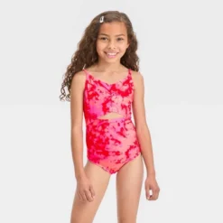 Girls' Summer Spiral One Piece Swimsuit - Cat & Jack™ Pink -CAT & JACK Shop GUEST 6a28da1e eca4 496d b690 5526707cdb4b