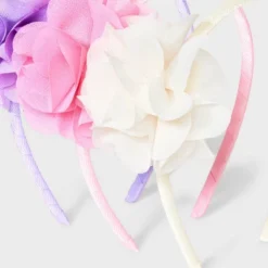 Girls' 3pk Chiffon Flower Headbands - Cat & Jack™ Pink/Purple/White: Kids Hair Accessories -CAT & JACK Shop GUEST 6a727460 b2e0 4fba b795 60479b1a3764