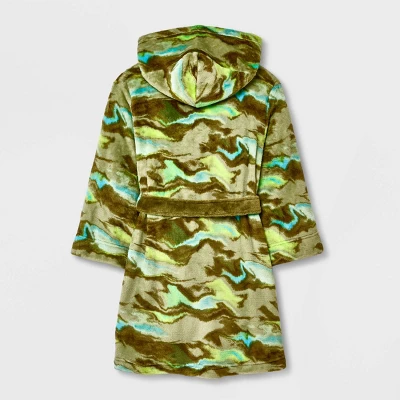Boys' Marble Printed Robe - Cat & Jack™ Green 1 Boys' Marble Printed Robe - Cat & Jack™ Green