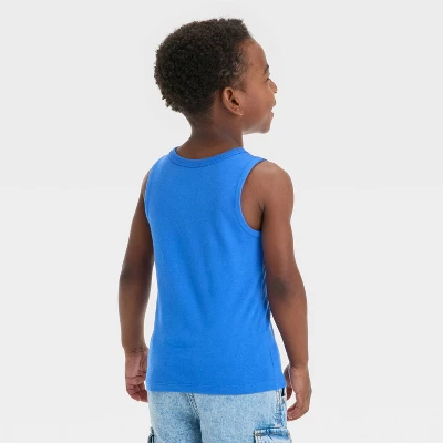 Toddler Boys' Short Sleeve Ride The Wave Tank Top - Cat & Jack™ Blue 2 Toddler Boys' Short Sleeve Ride The Wave Tank Top - Cat & Jack™ Blue - Image 2