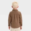 Toddler Boys' Long Sleeve Checkered Woven Shirt - Cat & Jack™ Brown/Black -CAT & JACK Shop GUEST 6ce9949c 7662 4a0d a1c9 5dd5a8c58085