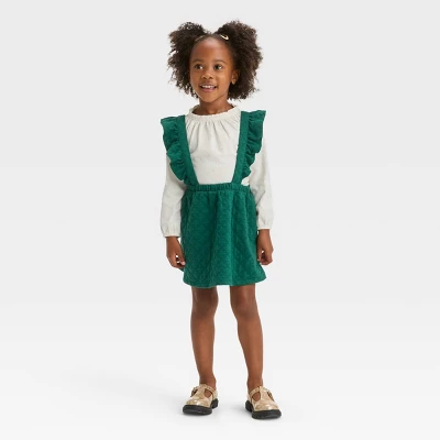 Toddler Girls' Long Sleeve Skirtall Set - Cat & Jack™ Green 3 Toddler Girls' Long Sleeve Skirtall Set - Cat & Jack™ Green - Image 3