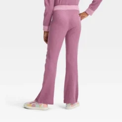 Girls' Cozy Ribbed Flare Pants- Cat & Jack™