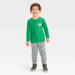 Toddler Boys' 2pc Long Sleeve Graphic T-Shirt And Fleece Jogger Pants Set - Cat & Jack™ Green -CAT & JACK Shop GUEST 6f2007ce 036d 4278 aa3c 7cd7f4126135