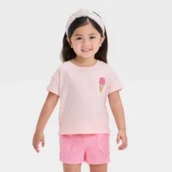 Toddler Girls' 'Ice Cream' Shirt - Cat & Jack™ Peach Orange -CAT & JACK Shop GUEST 756adbf1 52b6 4f80 afce 34e9b77ef3f3