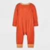 Baby Ribbed Snap Adaptive Romper - Cat & Jack™ Orange
