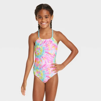 Girls' Rainbow Swirls With Crochet Shorts - Cat & Jack™ 1 Girls' Rainbow Swirls With Crochet Shorts - Cat & Jack™