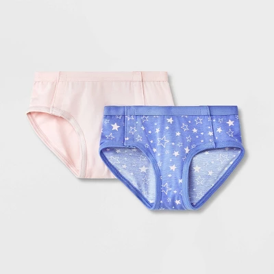 Girls' Adaptive 2pk Star Briefs - Cat & Jack™ Pink 3 Girls' Adaptive 2pk Star Briefs - Cat & Jack™ Pink - Image 3