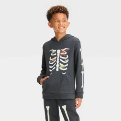 Boys' Skeleton Glow In The Dark Halloween Pullover Sweatshirt - Cat & Jack™ -CAT & JACK Shop GUEST 7b1ec697 e6b9 4766 972b fc19e1dd34cd