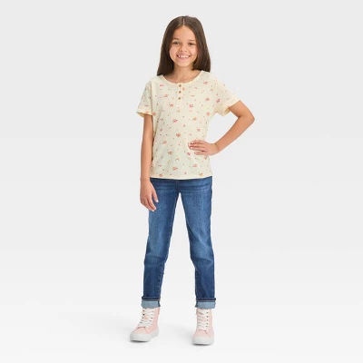 Girls' Mid-Rise Ultimate Stretch Skinny Jeans - Cat & Jack™ 2 Girls' Mid-Rise Ultimate Stretch Skinny Jeans - Cat & Jack™ - Image 2