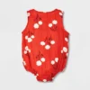 Baby Floral Gauze Tank Henley Romper - Cat & Jack™ Red -CAT & JACK Shop GUEST 7ca21860 7e48 431b ac6e 6f1a0c27a0c6