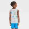 Toddler Boys' Short Sleeve Surf And Sun Tank Top - Cat & Jack™ Cream