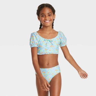 Girls' 2pc Garden Girl Bikini Set - Cat & Jack™ 3 Girls' 2pc Garden Girl Bikini Set - Cat & Jack™ - Image 3