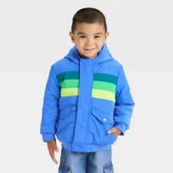 Toddler Boys' Colorblock Striped Heavyweight Puffer Jacket - Cat & Jack™ Blue 5 Toddler Boys' Colorblock Striped Heavyweight Puffer Jacket - Cat & Jack™ Blue -CAT & JACK Shop GUEST 7eccfab0 b0da 4b59 a1a2 bdffc353ecca