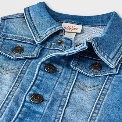 Baby Fall Layering Denim Jacket - Cat & Jack™ Light Wash 2 Baby Fall Layering Denim Jacket - Cat & Jack™ Light Wash - Image 2