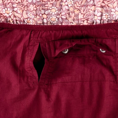 Girls' Adaptive Short Sleeve Woven Dress - Cat & Jack™ Burgundy 3 Girls' Adaptive Short Sleeve Woven Dress - Cat & Jack™ Burgundy - Image 3