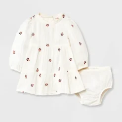 Baby Girls' Floral Embroidered Dress & Bottom Set - Cat & Jack™ Cream -CAT & JACK Shop GUEST 839aacd6 38f2 4e13 ab63 37365fe1e162