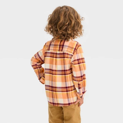Toddler Boys' Long Sleeve Flannel Shirt - Cat & Jack™ 1 Toddler Boys' Long Sleeve Flannel Shirt - Cat & Jack™