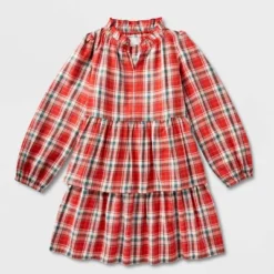 Girls' Adaptive Abdominal Access Long Sleeve Plaid Tiered Woven Dress - Cat & Jack™ Red 7 Girls' Adaptive Abdominal Access Long Sleeve Plaid Tiered Woven Dress - Cat & Jack™ Red -CAT & JACK Shop GUEST 857a1a0e de64 4222 9c83 e5fe13ff9a98