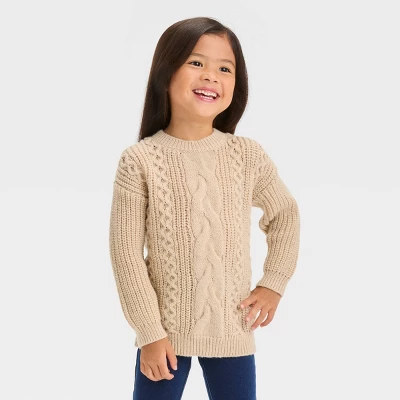 Toddler Girls' Cable Pullover Sweater - Cat & Jack™ 5 Toddler Girls' Cable Pullover Sweater - Cat & Jack™ - Image 5