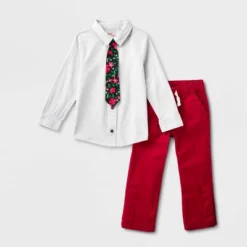 Toddler Boys' Adaptive Holiday Dress Set - Cat & Jack™ Gray/Red -CAT & JACK Shop GUEST 8d5e89dd 0907 4346 a285 0e648864e528