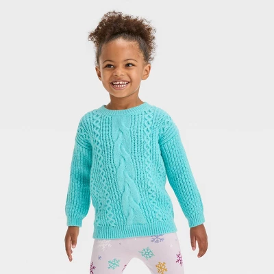 Toddler Girls' Cable Pullover Sweater - Cat & Jack™ 4 Toddler Girls' Cable Pullover Sweater - Cat & Jack™ - Image 4