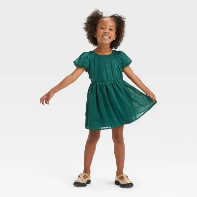 Toddler Girls' Casual Dress - Cat & Jack™ Green 2 Toddler Girls' Casual Dress - Cat & Jack™ Green - Image 2