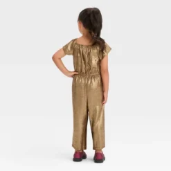 Toddler Girls' Jumpsuit - Cat & Jack™ Gold