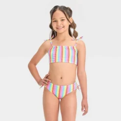 Girls' Rainbow Striped Bikini Set - Cat & Jack™ 5 Girls' Rainbow Striped Bikini Set - Cat & Jack™ -CAT & JACK Shop GUEST 910c02b1 b94e 4702 9290 c243a659bb47