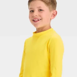 Boys' Solid Rash Guard Top - Cat & Jack™ Yellow