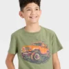 Boys' Short Sleeve Off Road Truck Graphic T-Shirt - Cat & Jack™ Olive Green/Orange -CAT & JACK Shop GUEST 93f1d9c7 805a 4b73 a017 170a60ad8b24