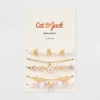 Girls' 5pk Flowers And Butterflies Bracelet Set - Cat & Jack™️ Gold/Purple: Beaded, Chain, Stretch Styles -CAT & JACK Shop GUEST 96ba9fdf 554a 48eb bfdf fda9bb484f3b
