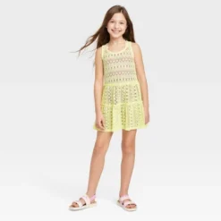 Girls' Solid Crochet Swimsuit Cover Up Dress - Cat & Jack™ -CAT & JACK Shop GUEST 9879a8ae 51ed 444b 912e 4bdcb3a7e0db