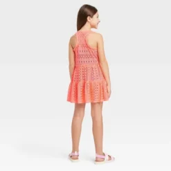 Girls' Solid Crochet Swimsuit Cover Up Dress - Cat & Jack™