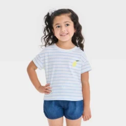 Toddler Girls' Lemon Striped Graphic T-Shirt - Cat & Jack™ Light Blue -CAT & JACK Shop GUEST 9f07de9f 10f4 45bf a480 fcb4073768fc