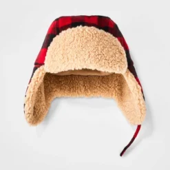 Toddler Boys' Plaid Trapper Hat - Cat & Jack™ Red -CAT & JACK Shop GUEST a06370cc 759b 4b56 a2ce c5415c09a91e