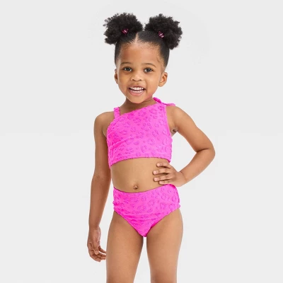 Toddler Girls' One Shoulder Bikini Set - Cat & Jack™ 3 Toddler Girls' One Shoulder Bikini Set - Cat & Jack™ - Image 3