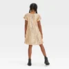 Girls' Short Sleeve Sequin A-Line Dress - Cat & Jack™ Gold -CAT & JACK Shop GUEST a29911c4 3d87 4a7f 8662 13c5f1001ab5